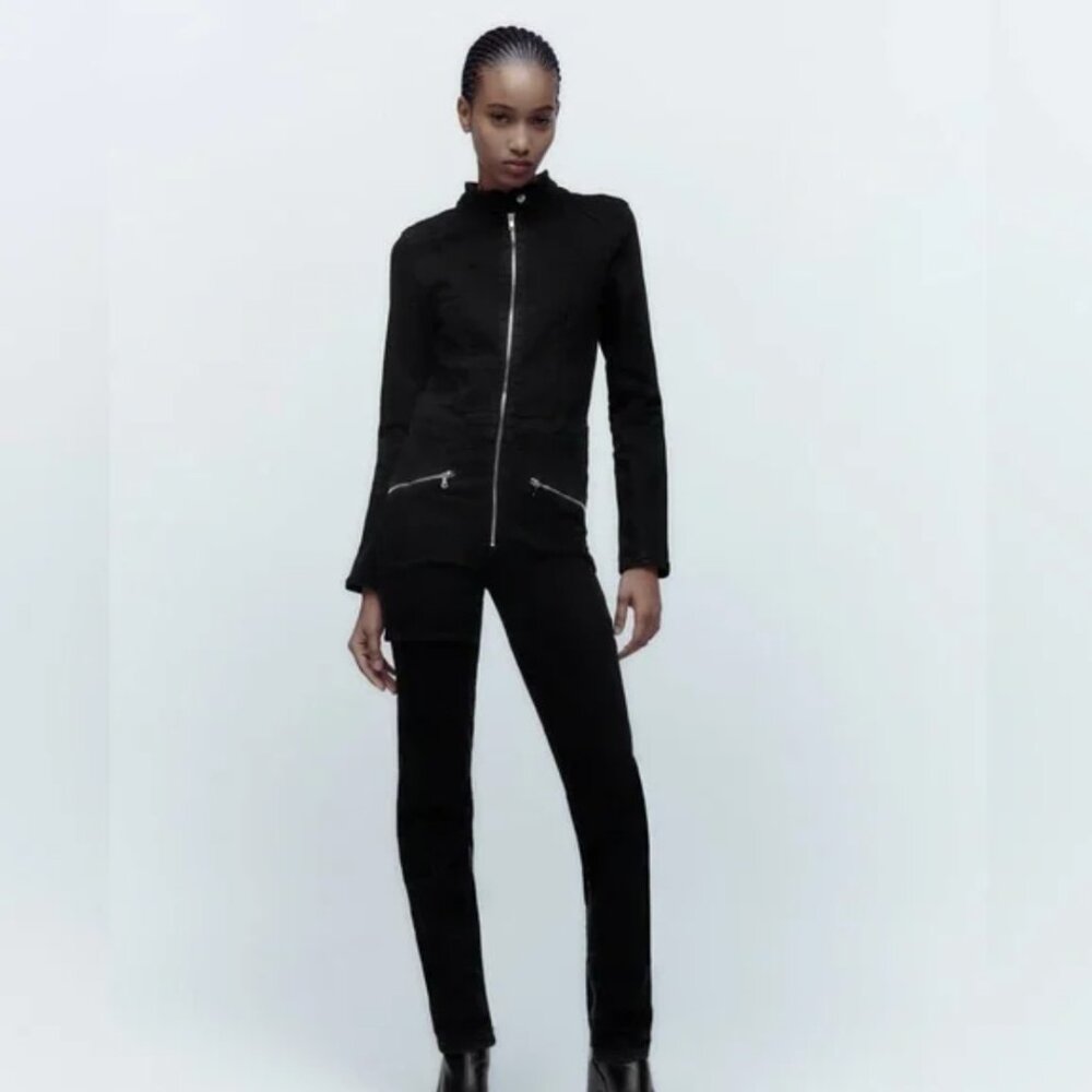 Zara Denim TRF Jumpsuit XS